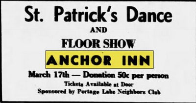 Anchor Inn - March 1950 Ad